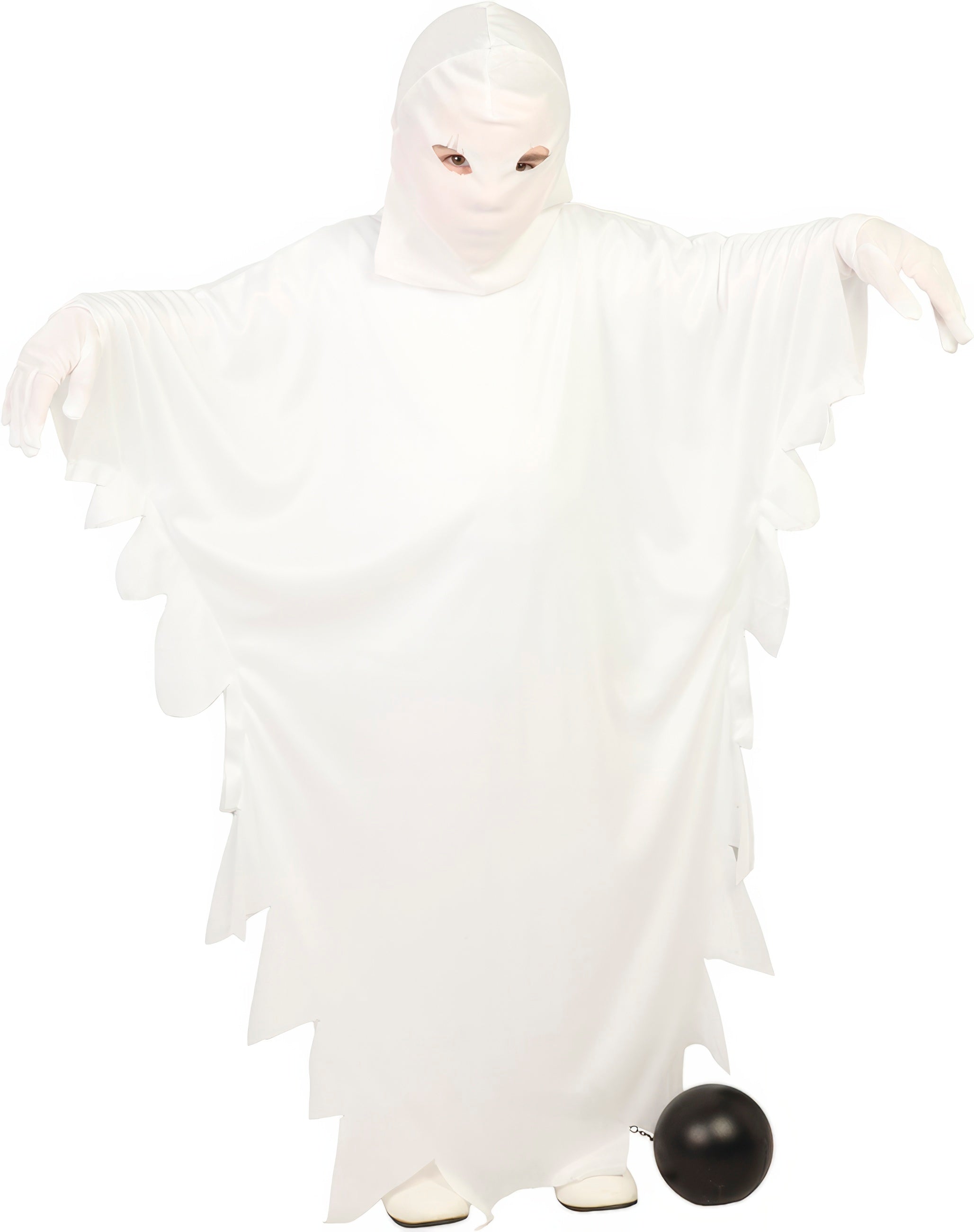 GP78441 – Gespenst Halloween Kostüm Kinder Spukwesen – Größe: 140/146 – Farbe: Weiß