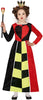 GP78449 – Märchenkönigin Herz Kostüm Rot Schwarz – Größe: 110/116, 128/134, 140/146 – Farbe: Rot