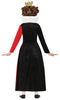 GP78449 – Märchenkönigin Herz Kostüm Rot Schwarz – Größe: 110/116, 128/134, 140/146 – Farbe: Rot