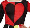 GP78449 – Märchenkönigin Herz Kostüm Rot Schwarz – Größe: 110/116, 128/134, 140/146 – Farbe: Rot