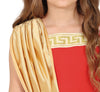 GP78485 – Roemische Goettin Toga Tunika Fasching – Größe: 110/116, 128/134, 140/146 – Farbe: Rot