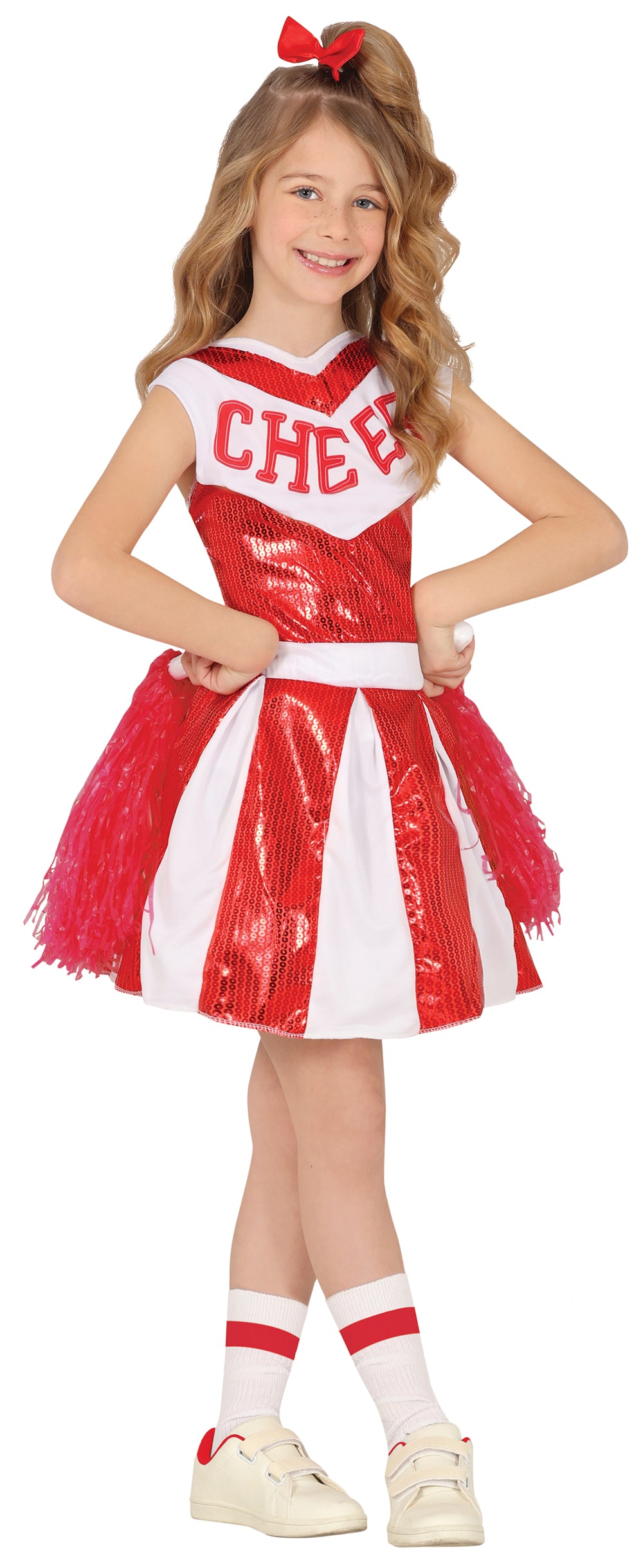 GP78512 – Sportliches Cheerleading Tanzkostüm Rot – Größe: 98/104, 110/116, 128/134, 140/146 – Farbe: Rot