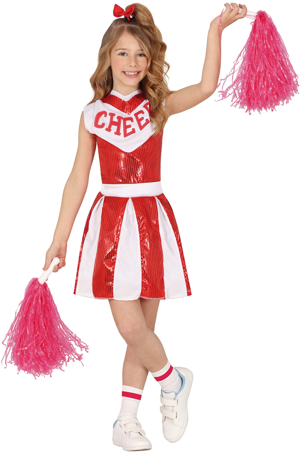 GP78512 – Sportliches Cheerleading Tanzkostüm Rot – Größe: 98/104, 110/116, 128/134, 140/146 – Farbe: Rot