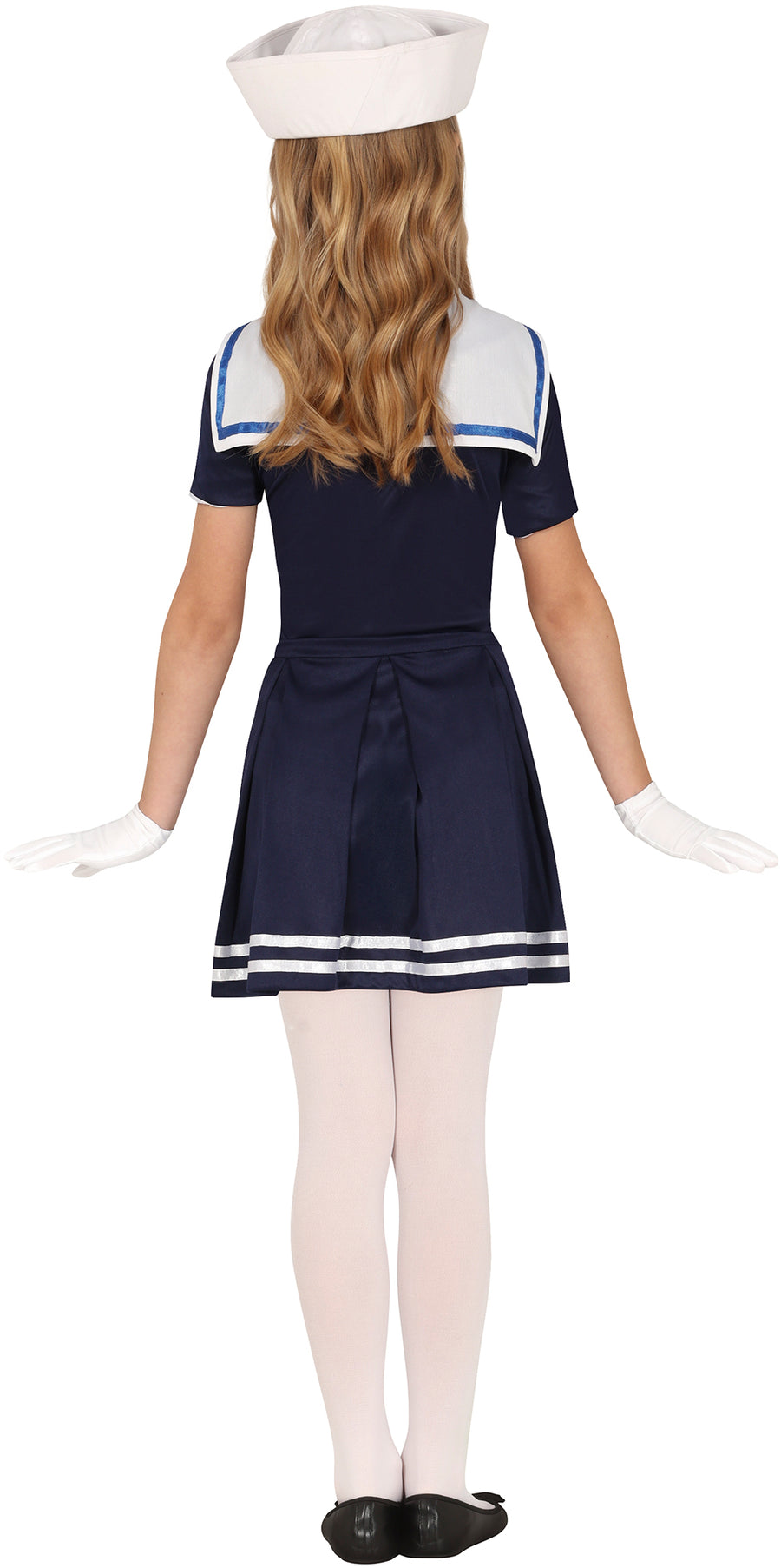 GP78520 – Matrosin Karneval Outfit Marine Retro – Größe: 110/116, 128/134, 140/146 – Farbe: Blau, Ansicht 2