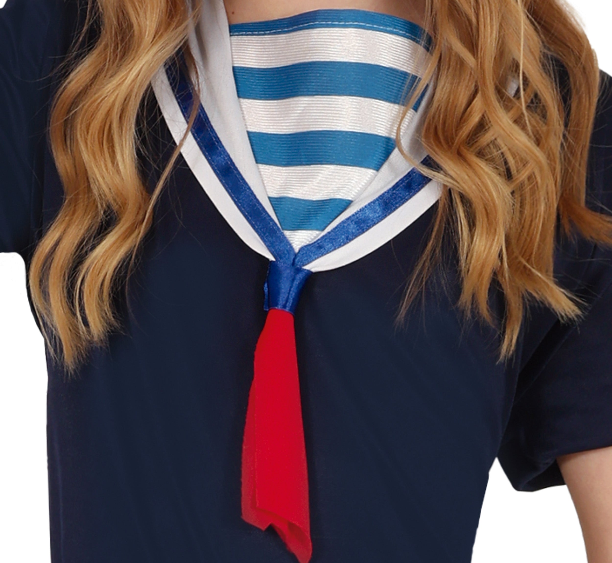 GP78520 – Matrosin Karneval Outfit Marine Retro – Größe: 110/116, 128/134, 140/146 – Farbe: Blau