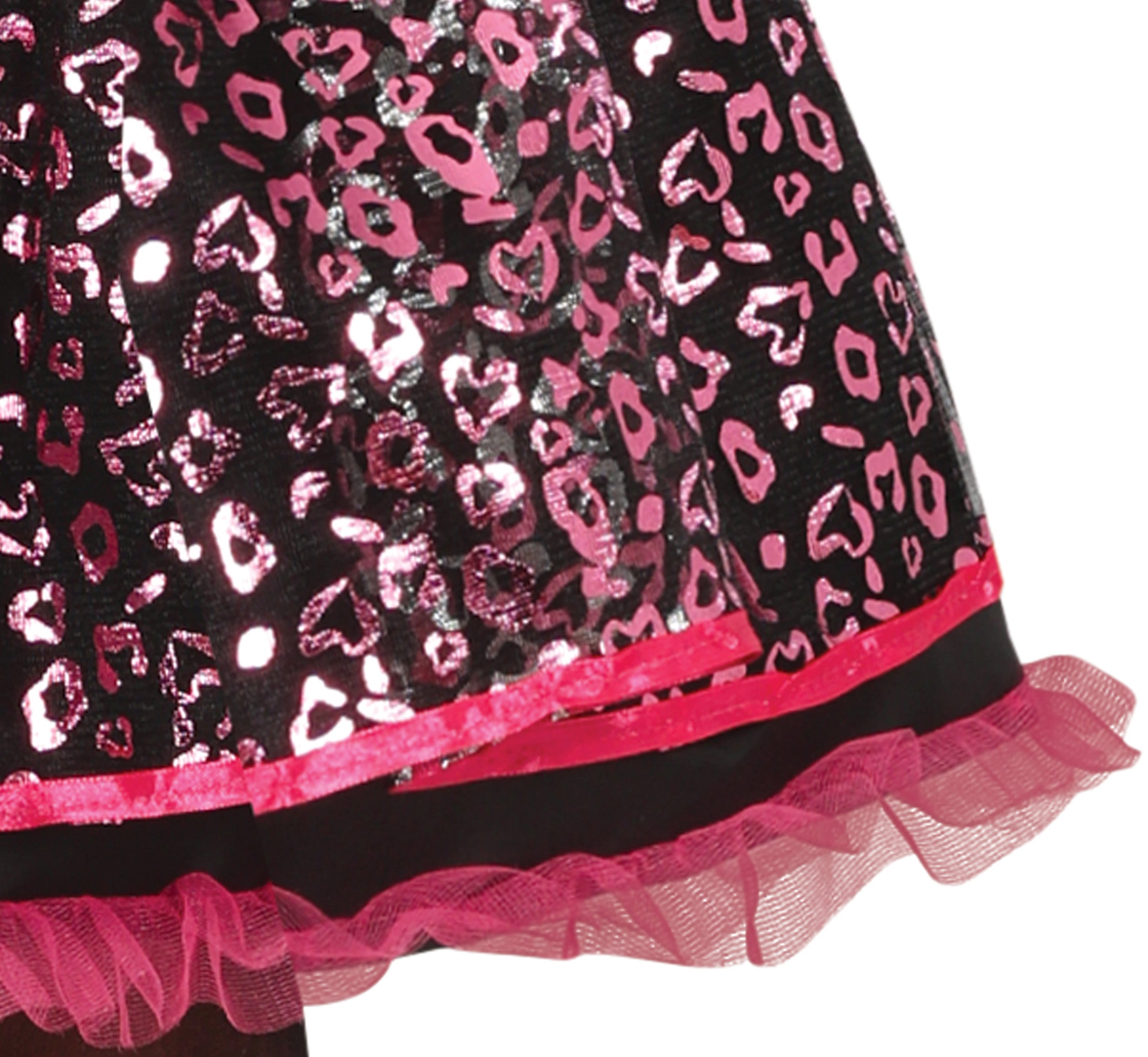 GP78524 – Katze Pink Ohr Stirnband Kleid – Größe: 110/116, 128/134, 140/146 – Farbe: Schwarz