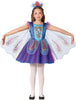 GP78528 – Pfau Flügel Fantasiekleid Karneval – Größe: 110/116, 128/134, 140/146 – Farbe: Blau