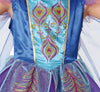 GP78528 – Pfau Flügel Fantasiekleid Karneval – Größe: 110/116, 128/134, 140/146 – Farbe: Blau