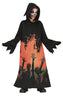 GP78620 – Zombie Halloween Gewand Kinderkostüm – Größe: 110/116, 128/134, 140/146 – Farbe: Schwarz / Rot