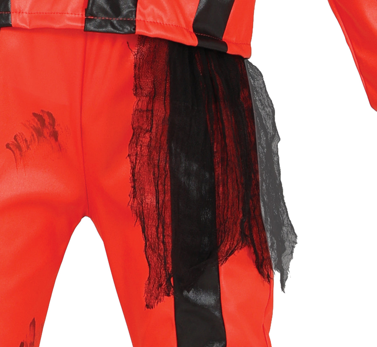 GP78634 – Zombie Popstar Anzug Halloween – Größe: 110/116, 140/146 – Farbe: Rot / Schwarz