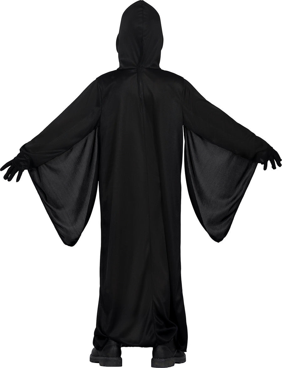 GP78646 – Gespenst Kinderkostüm Halloween Kapuzen-Umhang – Größe: 128/134, 140/146 – Farbe: Schwarz, Ansicht 2