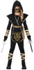 GP78658 – Ninja Schattenkrieger Halloween Kostüm – Größe: 128/134, 140/146 – Farbe: Schwarz
