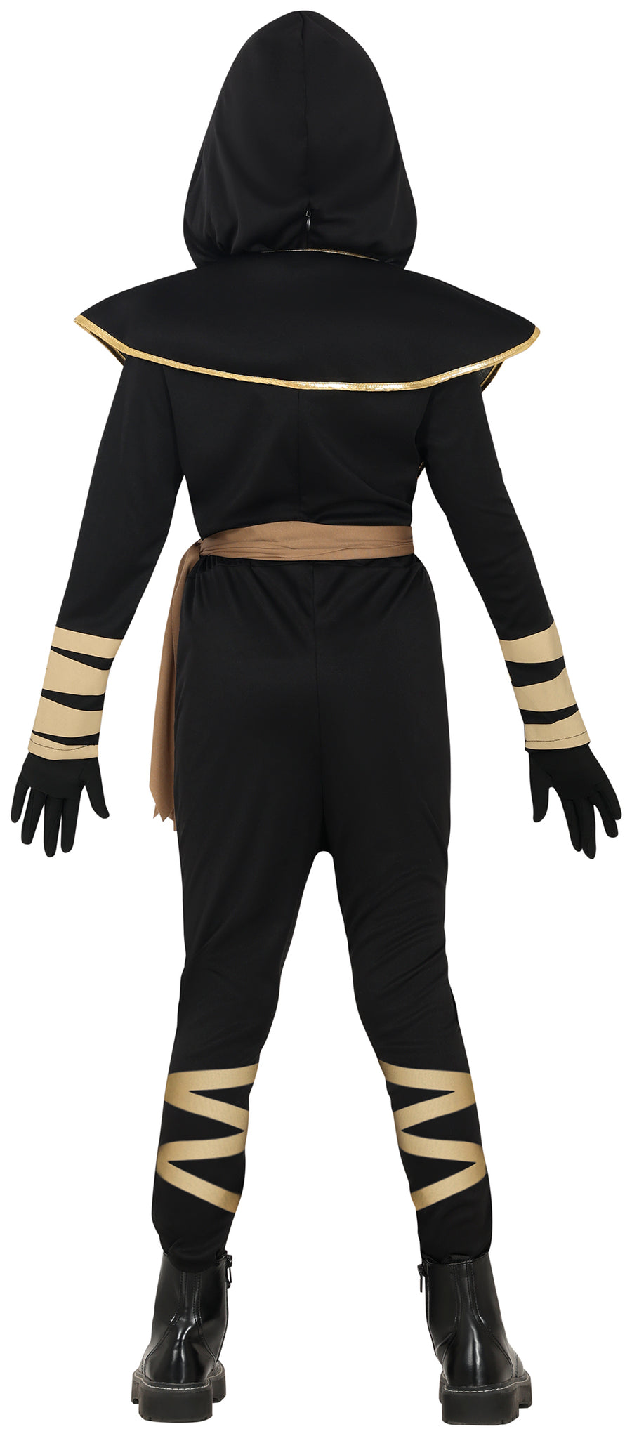 GP78658 – Ninja Schattenkrieger Halloween Kostüm – Größe: 128/134, 140/146 – Farbe: Schwarz, Ansicht 2