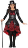 GP78661 – Steampunk Gothic Kinderkostüm Zauberwelt – Größe: 110/116, 128/134, 140/146 – Farbe: Schwarz / Rot