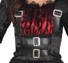 GP78661 – Steampunk Gothic Kinderkostüm Zauberwelt – Größe: 110/116, 128/134, 140/146 – Farbe: Schwarz / Rot