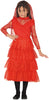 GP78667 – Halloween Rote Braut Kinderkostüm – Größe: 110/116, 128/134, 140/146 – Farbe: Rot