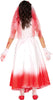GP78676 – Halloween Braut Grusel Verkleidung – Größe: 110/116, 128/134 – Farbe: Weiß / Rot