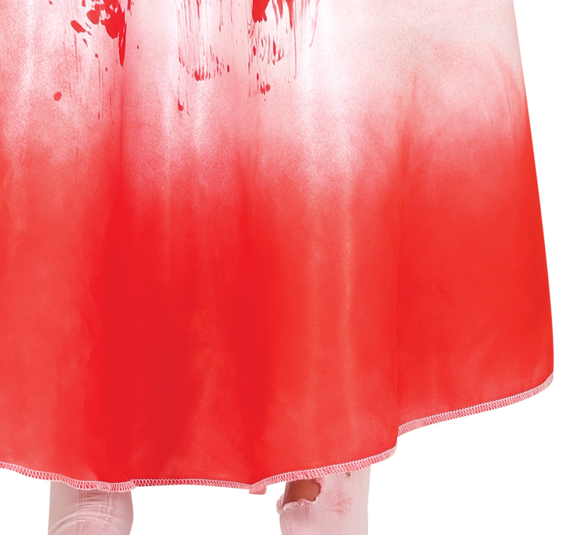 GP78676 – Halloween Braut Grusel Verkleidung – Größe: 110/116, 128/134 – Farbe: Weiß / Rot