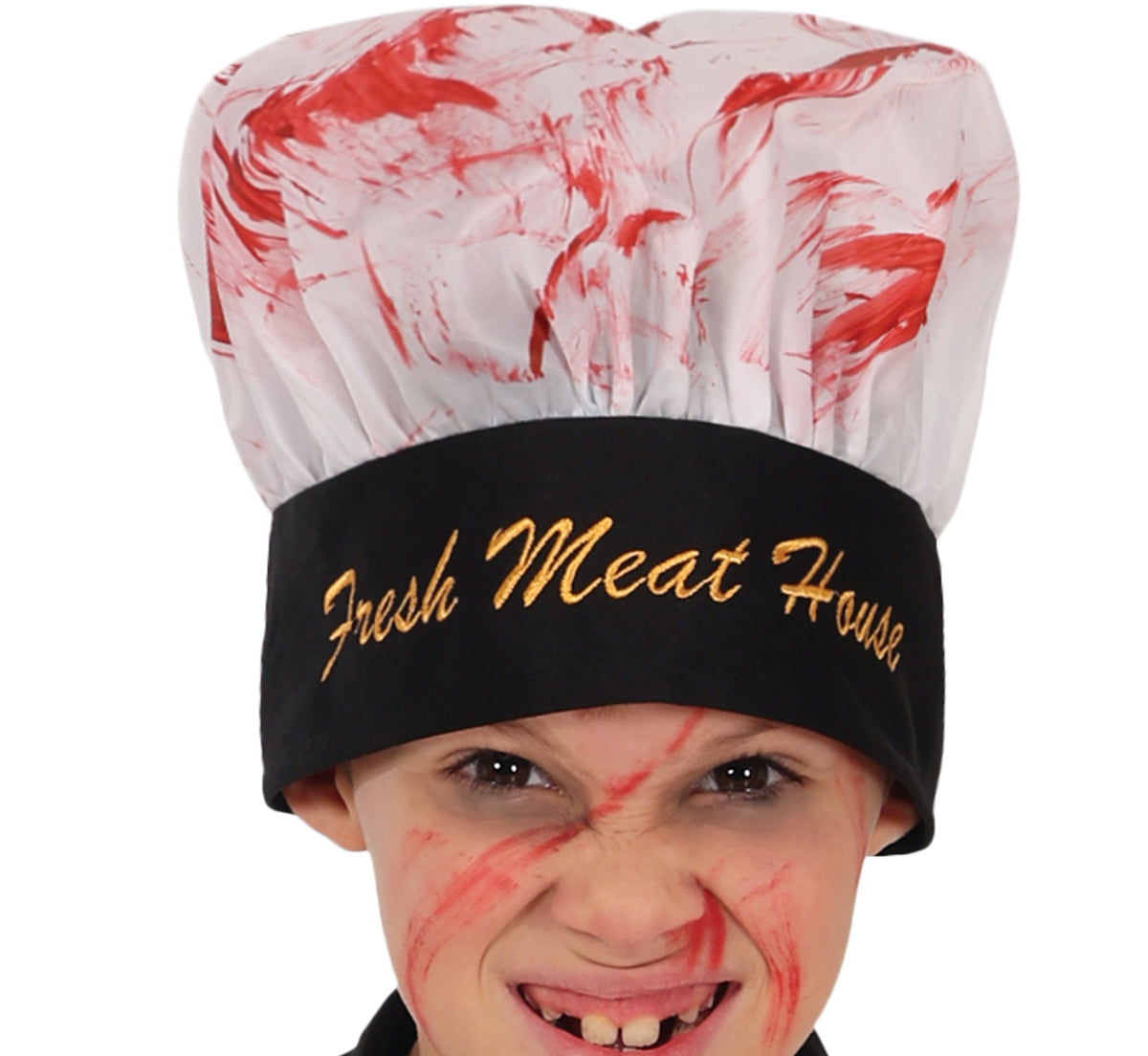 GP78685 – Koch Halloween Gruseliges Kostüm Blutige – Größe: 140/146 – Farbe: Weiß / Schwarz