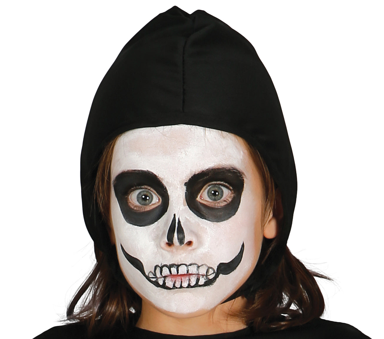 GP78711 – Skelett Halloween Jumpsuit Kostüm – Größe: 140/146 – Farbe: Schwarz