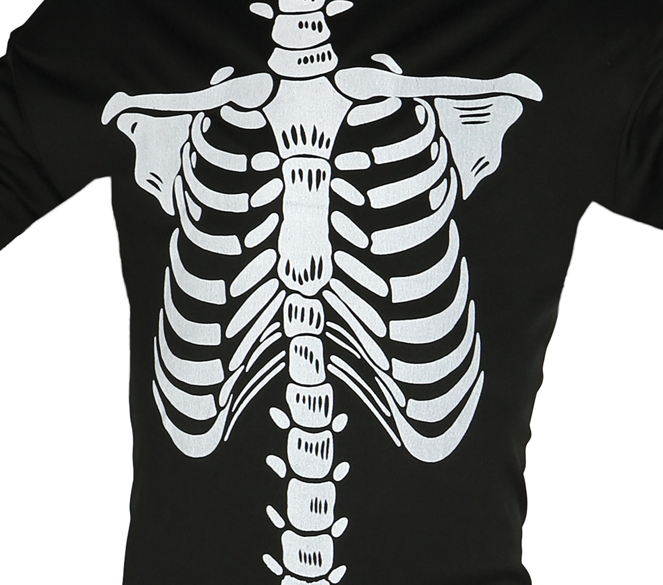GP78711 – Skelett Halloween Jumpsuit Kostüm – Größe: 140/146 – Farbe: Schwarz