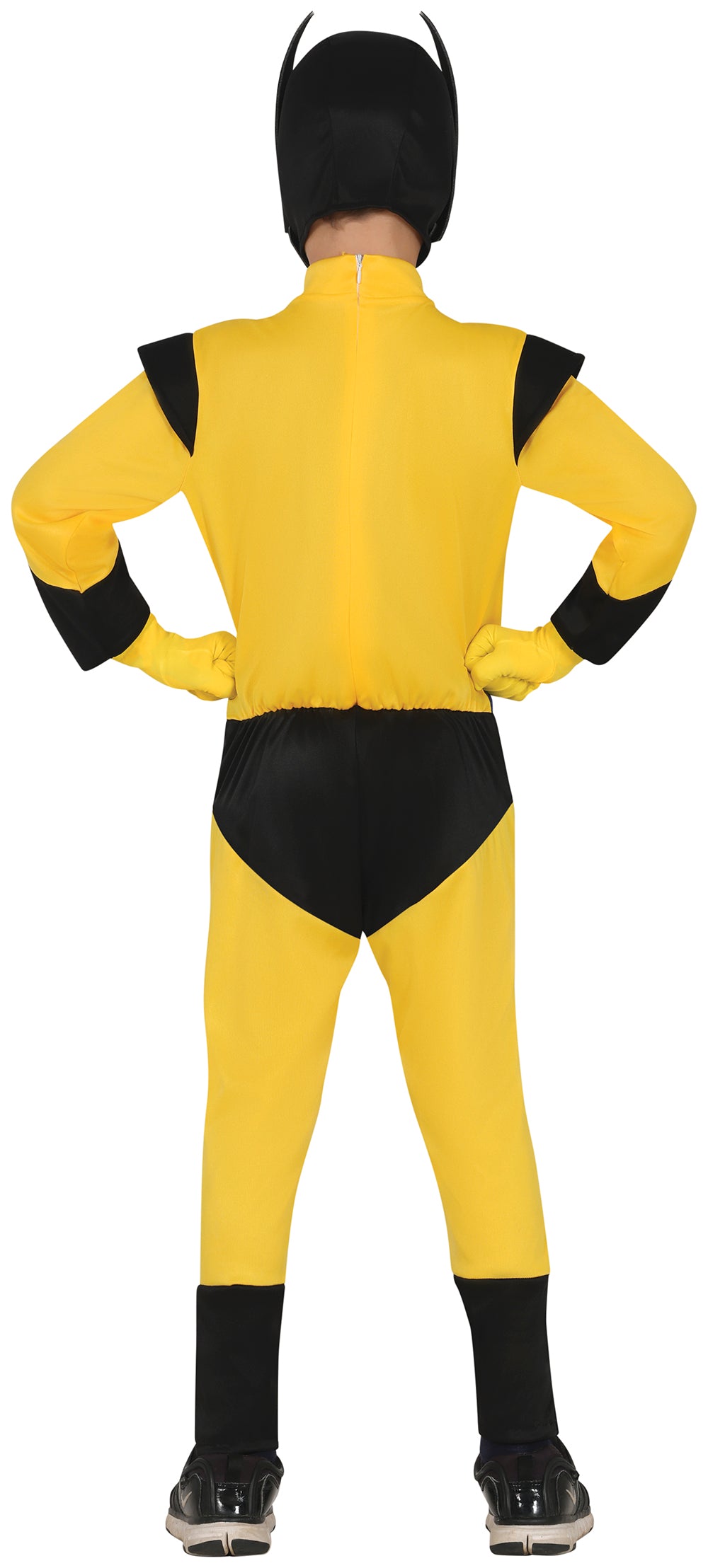 GP78718 – Superheld Abenteuerfigur Cartoon – Größe: 110/116, 128/134, 140/146 – Farbe: Gelb / Schwarz