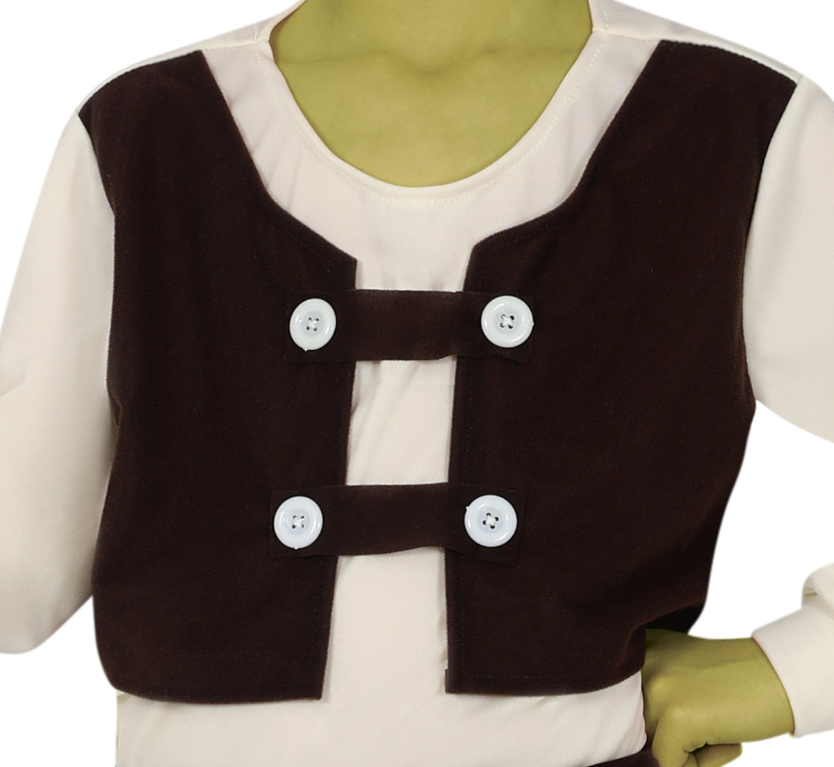 GP78727 – Grüner Märchenwesen Filmfigur Mittelalter – Größe: 110/116, 128/134, 140/146 – Farbe: Braun / Beige
