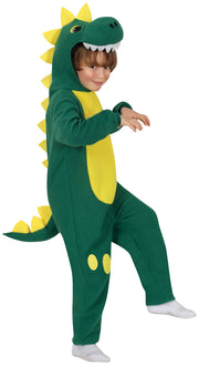 Dinosaurier Kostüm für Jungen grün mit Kapuze, Bild 1