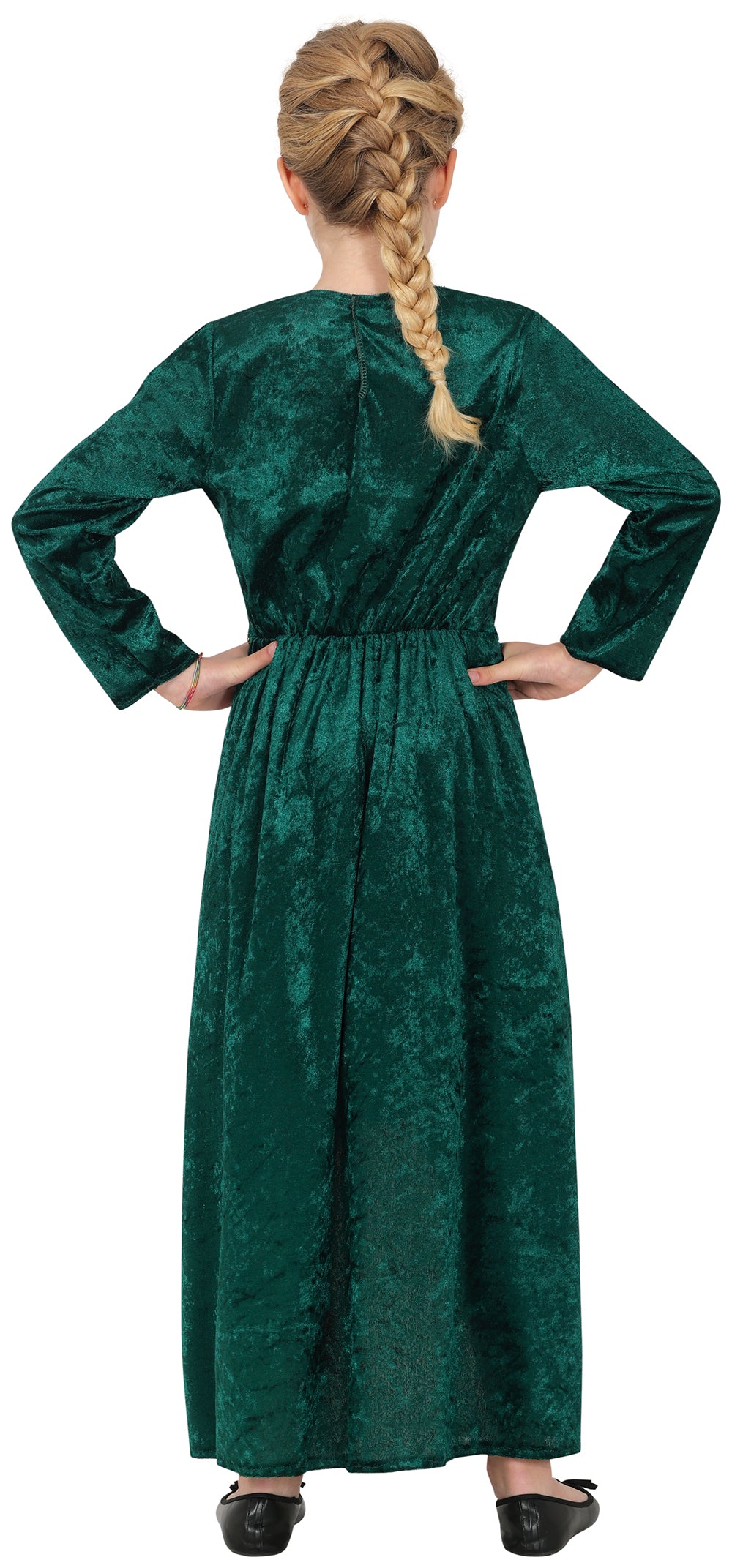 GP78751 – Prinzessin Mittelalter Kleid Karneval – Größe: 110/116, 128/134, 140/146 – Farbe: GrÜn / Weiß