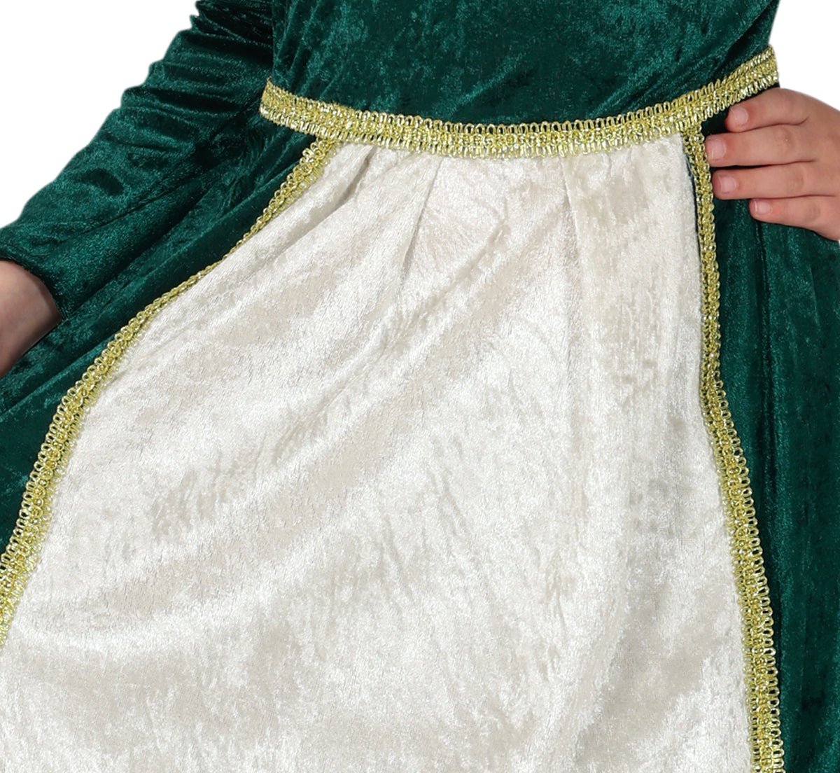 GP78751 – Prinzessin Mittelalter Kleid Karneval – Größe: 110/116, 128/134, 140/146 – Farbe: GrÜn / Weiß