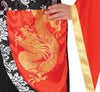 GP78754 – Asiatische Drachenkrieger Outfit Robe – Größe: 110/116, 128/134, 140/146 – Farbe: Rot / Schwarz