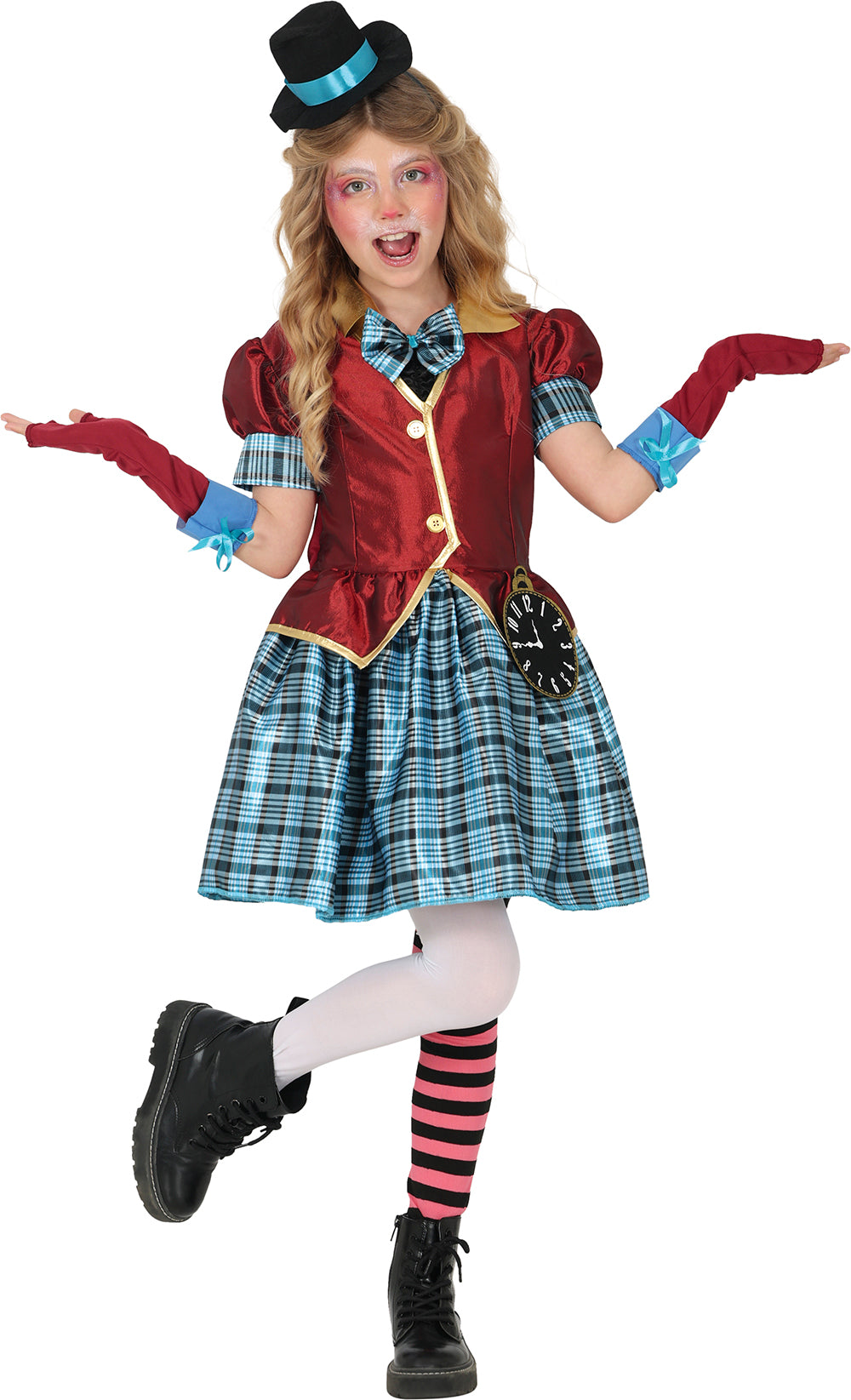 GP78763 – Karnevalskostüm Hutmacher World Book – Größe: 110/116, 128/134, 140/146 – Farbe: Blau / Braun