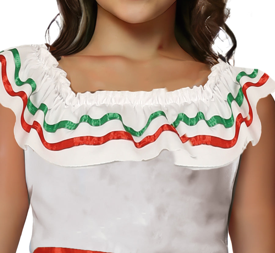 GP78766 – Mexiko Karneval Kindertraum Traditionelle Fiesta – Größe: 110/116, 128/134, 140/146 – Farbe: Weiß / Schwarz, Ansicht 2