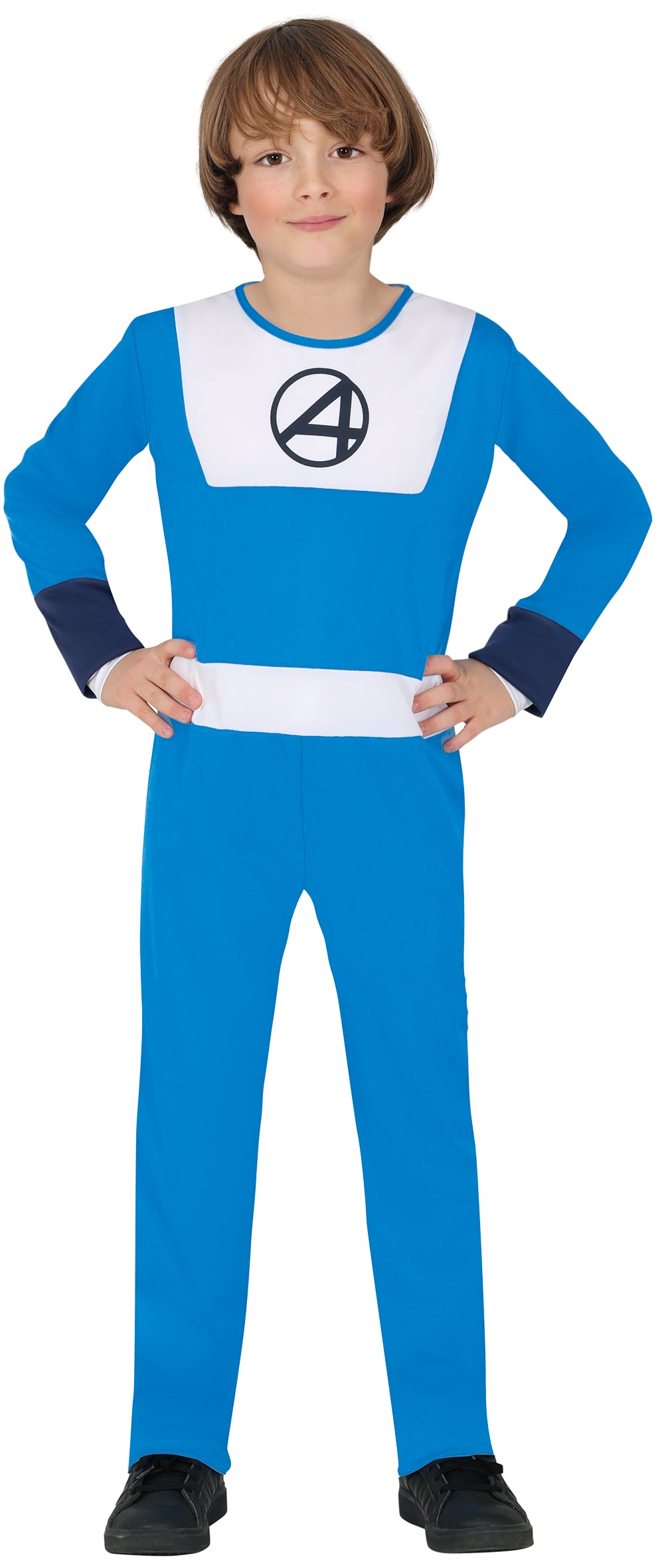 GP78771 – Superheld Kinder Fantasy Kostüm – Größe: 140/146, 110/116, 128/134 – Farbe: Blau / Weiß