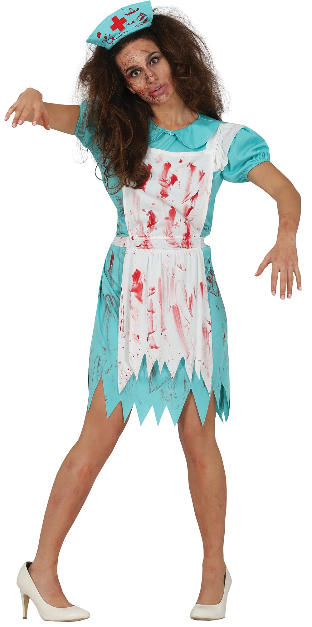 GP79003 – Zombie Arztkrankenschwester Halloween Kostüm – Größe: 42 - 44 (L) – Farbe: Blau