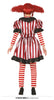 GP79021 – Clown Halloween Streifen Kostüm Rot Schwarz – Größe: 36 - 38 (S) – Farbe: Schwarz