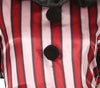 GP79021 – Clown Halloween Streifen Kostüm Rot Schwarz – Größe: 38 - 40 (M) – Farbe: Schwarz