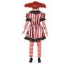 GP79021 – Clown Halloween Streifen Kostüm Rot Schwarz – Größe: 42 - 44 (L) – Farbe: Schwarz