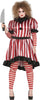 GP79021 – Clown Halloween Streifen Kostüm Rot Schwarz – Größe: 44 - 46 (XL) – Farbe: Schwarz