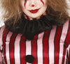 GP79021 – Clown Halloween Streifen Kostüm Rot Schwarz – Größe: 44 - 46 (XL) – Farbe: Schwarz