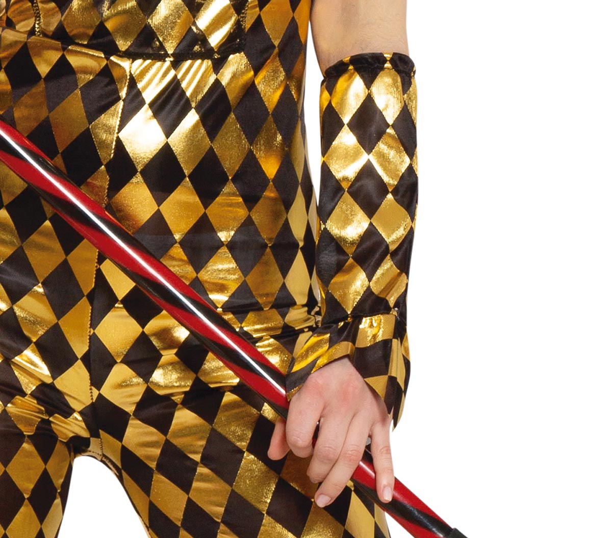 GP79059 – Clown Harlekin Kostüm Halloween Witzbold – Größe: 36 - 38 (S), 38 - 40 (M), 42 - 44 (L)