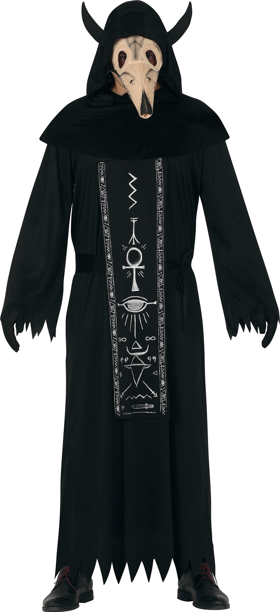 Satanist Kostüm für Herren mit Maske