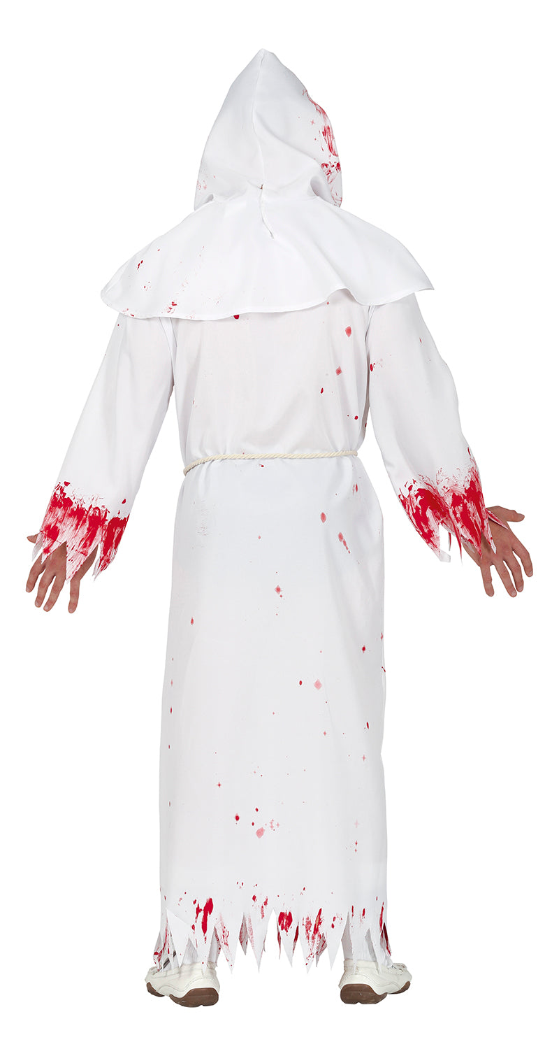GP79075 – Halloween Mystischer Mönch Blutflecken – Größe: 52 - 54 (L) – Farbe: Weiß, Ansicht 2
