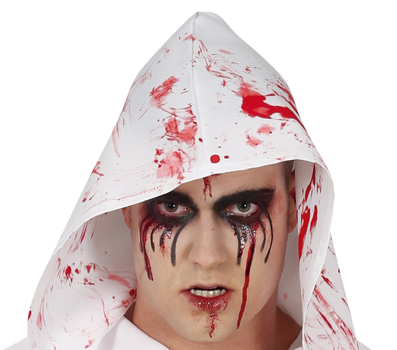 GP79075 – Halloween Mystischer Mönch Blutflecken – Größe: 52 - 54 (L) – Farbe: Weiß