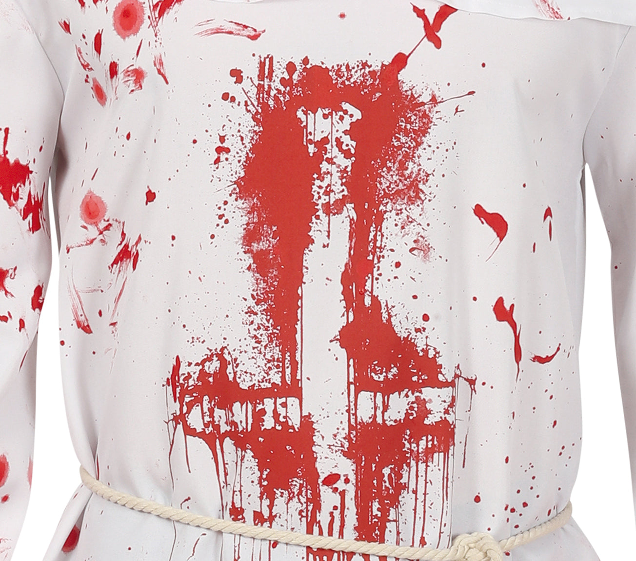 GP79075 – Halloween Mystischer Mönch Blutflecken – Größe: 52 - 54 (L) – Farbe: Weiß
