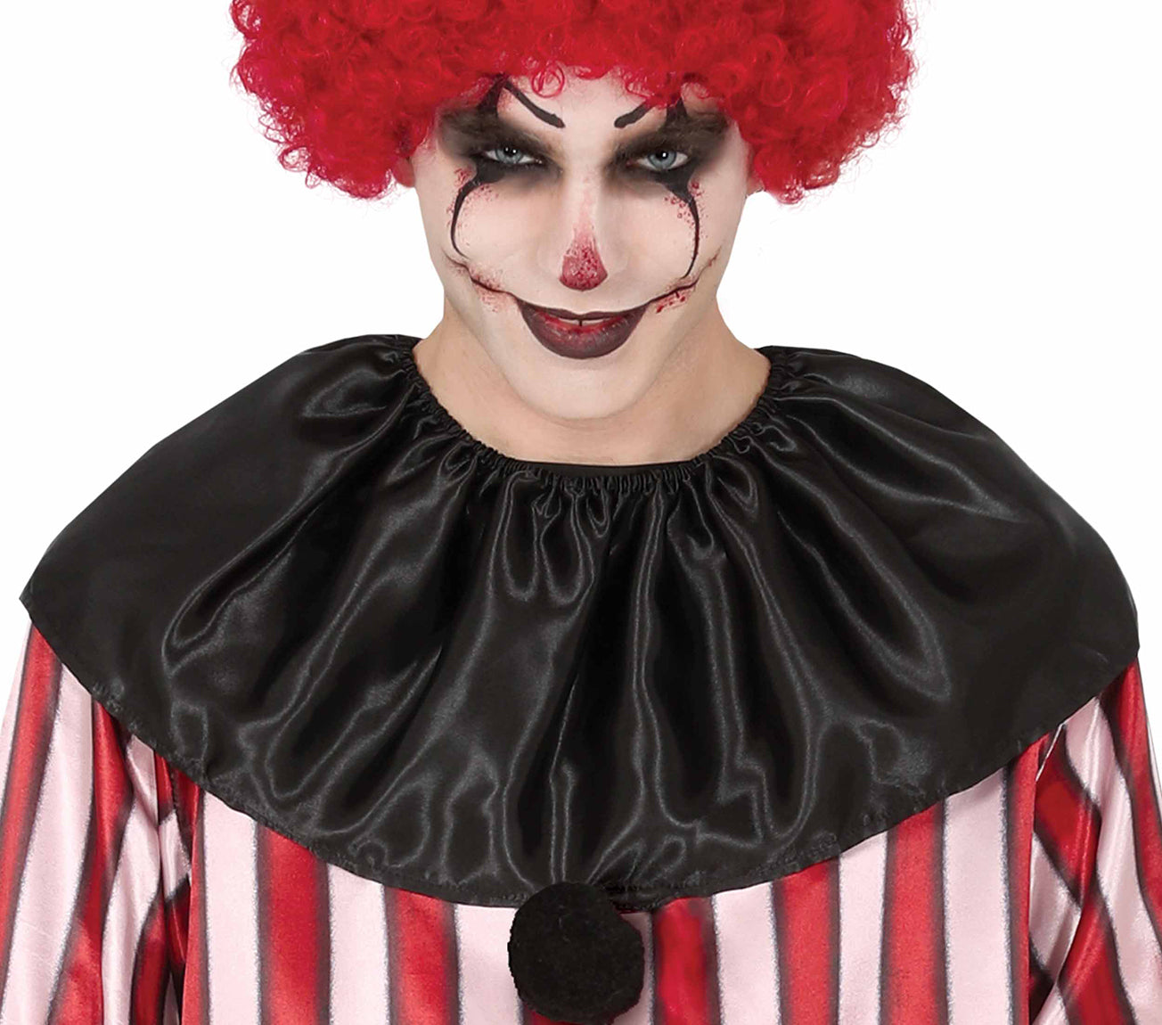 GP79090 – Clown Halloween Gruselkostüm Maske – Größe: 48 - 50 (M) – Farbe: Schwarz