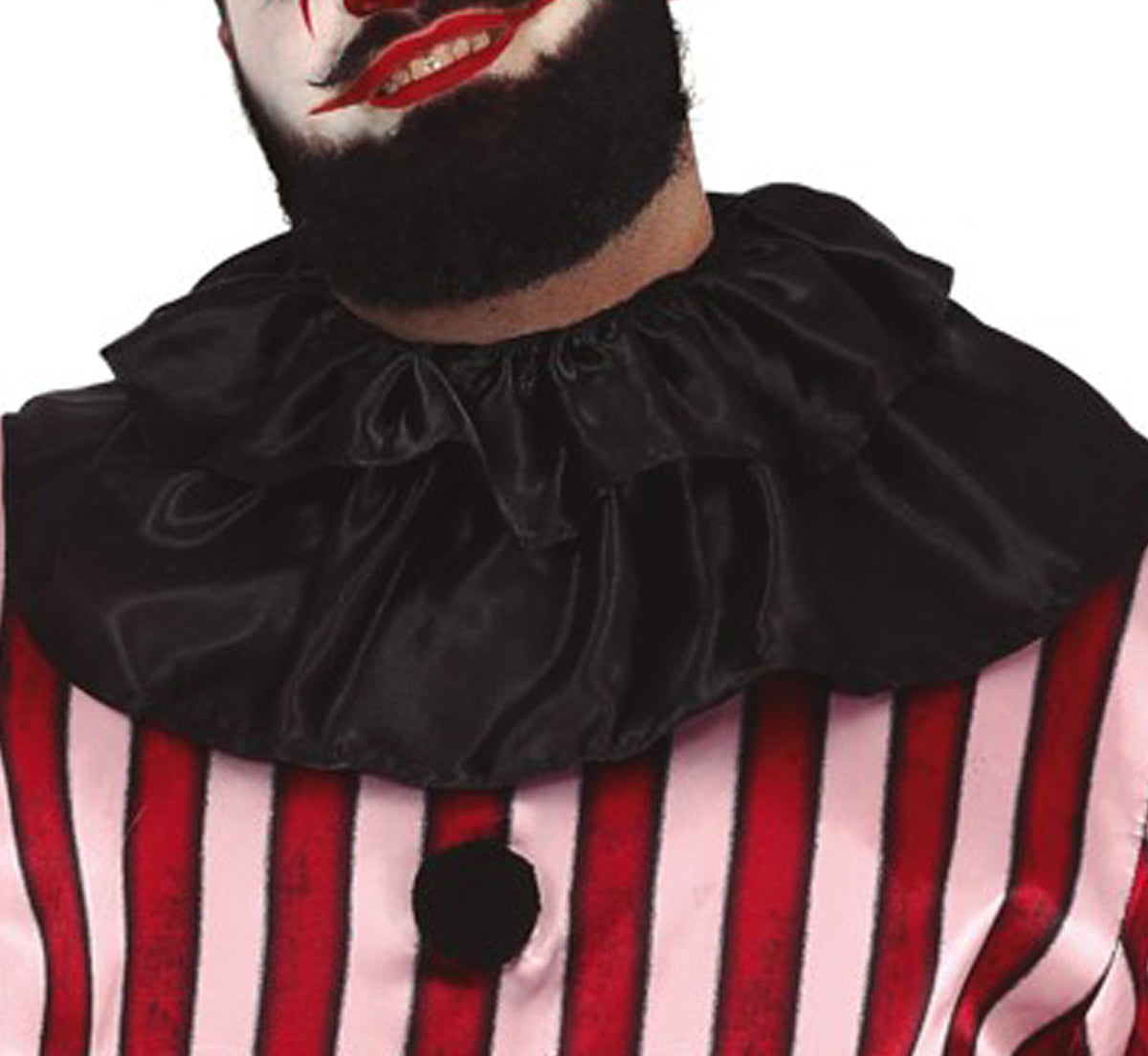GP79090 – Clown Halloween Gruselkostüm Maske – Größe: 54 - 56 (XL) – Farbe: Schwarz