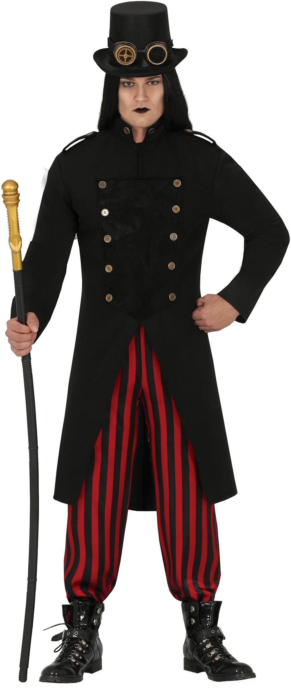 GP79094 – Dunkler Graf Steampunk Gothic – Größe: 52 - 54 (L) – Farbe: Schwarz