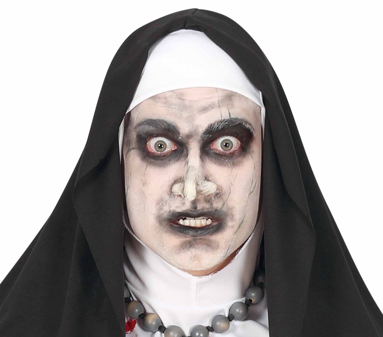 GP79113 – Halloween Zombie Mönch Kostüm Unheimliches – Größe: 48 - 50 (M) – Farbe: Weiß