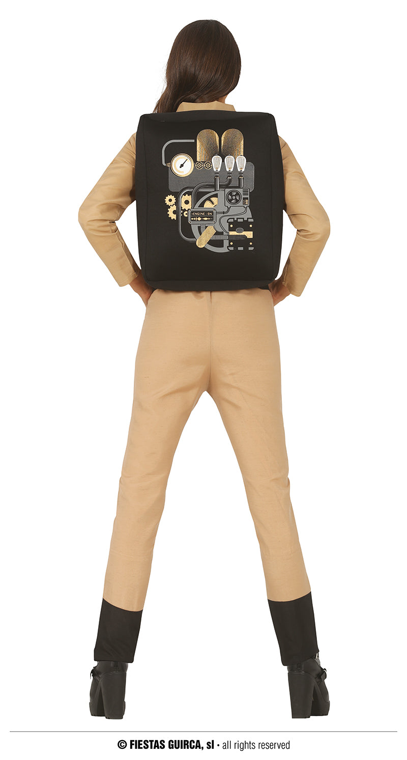 GP79135 – Gespensterjäger Jumpsuit Rucksack – Größe: 38 - 40 (M) – Farbe: Beige, Ansicht 2
